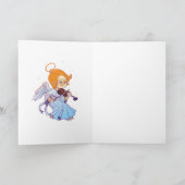 Leuke engel het spelen viool feestdagen kaart (Binnen)