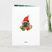 Leuke Engelse Kerstmis van het Puppy van de Feestdagen Kaart (Achterkant)