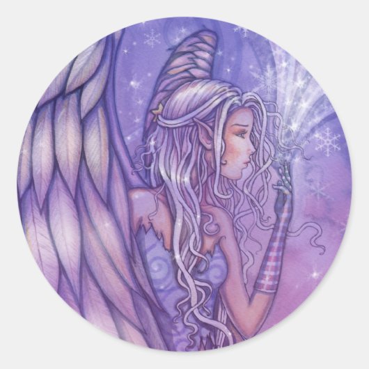 Leuke engelstickers ronde sticker (Voorkant)