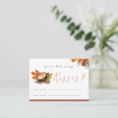 Leuke Espresso Hoeveel Kisses Douche Spel Kaart Plaatskaartje (Staand voorkant)