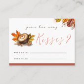 Leuke Espresso Hoeveel Kisses Douche Spel Kaart Plaatskaartje (Voorkant)