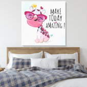 Leuke esthetiek - Baby Giraffe Inspirerend quote Canvas Afdruk (Insitu (Slaapkamer))