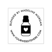Leuke etherische oliën fles Voeg naam toe Rubberstempel (Afrduk)