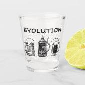 Leuke Evolution Shot-bril! Shot Glas (Voorkant)