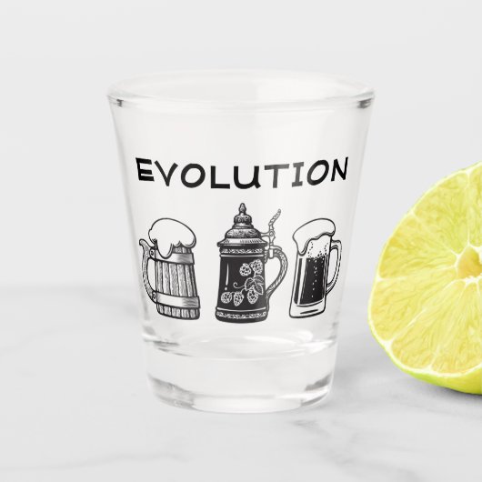 Leuke Evolution Shot-bril! Shot Glas (Voorkant)