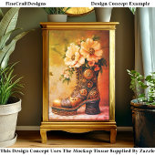 Leuke Extreme Steampunk Boot, Bloemen DG2LG Decoup Tissuepapier