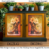 Leuke Extreme Steampunk Boot, Bloemen DG2RG Decoup Tissuepapier