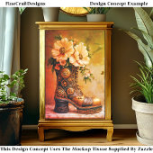 Leuke Extreme Steampunk Boot, Bloemen DG2RG Decoup Tissuepapier