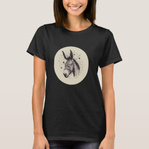 Leuke Ezel Gezicht Outfit voor Paarden Fans T-shirt
