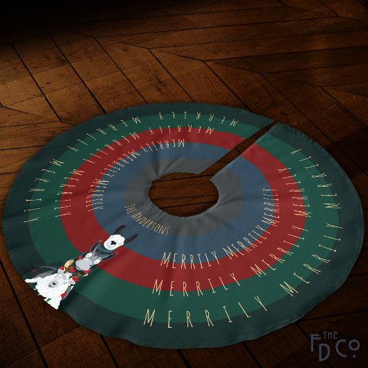 Leuke Ezel Llama Schaap + All around Vakantie Teks Kerstboom Rok