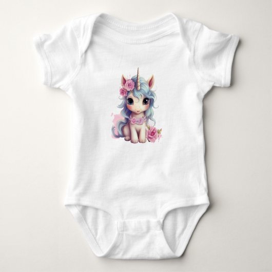 Leuke Fairy Baby Eenhoorn Sparkling Fantasy Romper (Voorkant)