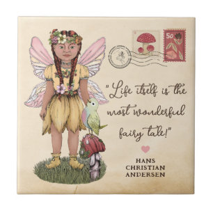 Leuke Fairy en Mushroom Inspirerend Quote Tegeltje