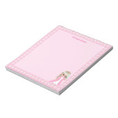 Leuke Fairy Prinses op Lichtroze Eenvoudig Notitieblok (Linkerzijde)