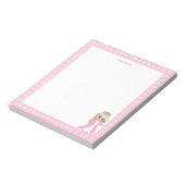 Leuke Fairy Prinses & Witte Bloemen op Eenvoudig Notitieblok (Linkerzijde)