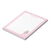 Leuke Fairy Prinses & Witte Bloemen op Lined Notitieblok (Linkerzijde)