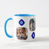 Leuke familie foto's, Diamond Blue Evil Eye artwor Mok (Links)
