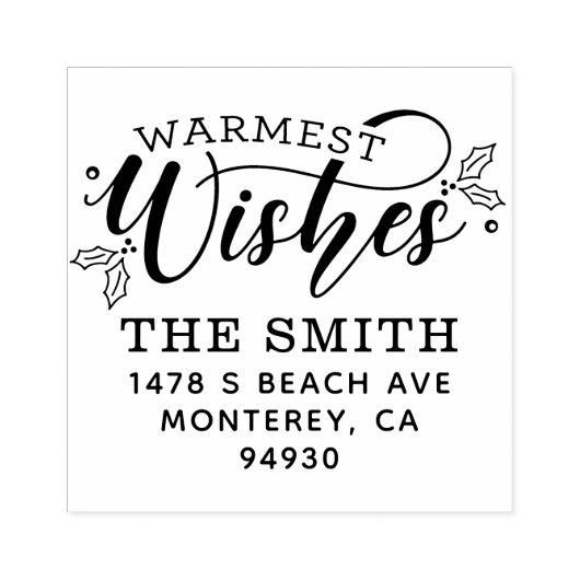 Leuke familie kerst retour adres stempel (Afrduk)