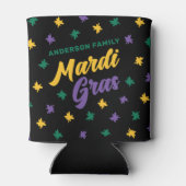 Leuke familie Mardi Gras Blikjeskoeler (Achterkant)