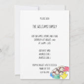 Leuke familie "na virus" feest kaart (Achterkant)