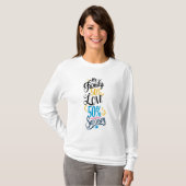 Leuke familie quote - "50% liefde, 50% sarcasme" t-shirt (Voorkant volledig)