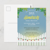 Leuke Familie Reünie piket hek versierd Briefkaart (Voorkant / Achterkant)