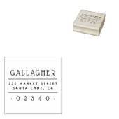 Leuke familienaam Aangepast retour adres Rubberstempel (Gestempeld)