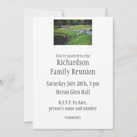 Leuke familiereünie aangepaste familiefoto kaart (Achterkant)