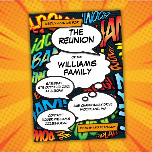 Leuke Familiereünie School Vrienden Feest Kaart