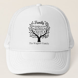 Leuke familiereünie voeg naam toe trucker pet