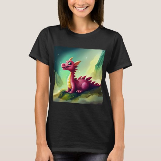 Leuke fantasie mystieke draak t-shirt (Voorkant)