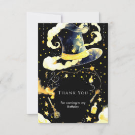 Leuke Fantasievolle Magische Tovenaar Verjaardag Bedankkaart