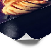 Leuke Fantasy Cat DJ Vinyl Perfect Poster (Hoek)