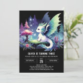 Leuke Fantasy Dragon verjaardag Kaart (Staand voorkant)