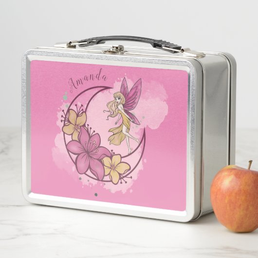 Leuke Fantasy Fairy op de maan, aangepaste naam (In situ)