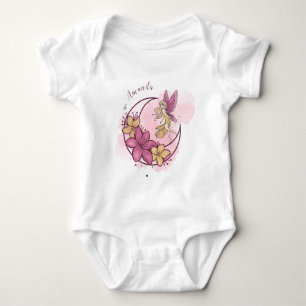 Leuke Fantasy Fairy op de maan, aangepaste naam 2 Romper