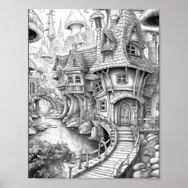 Leuke Fantasy Interieur Volwassen Kleuren Poster