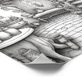 Leuke Fantasy Interieur Volwassen Kleuren Poster (Hoek)