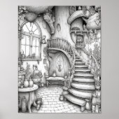 Leuke Fantasy Interieur Volwassen Kleuren Poster (Voorkant)