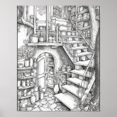 Leuke Fantasy Interieur Volwassen Kleuren Poster (Voorkant)