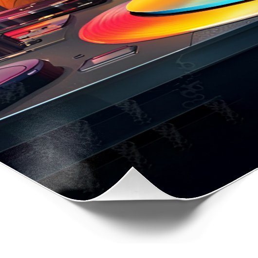 Leuke Fantasy Lion DJ Vinyl Perfect Poster (Hoek)