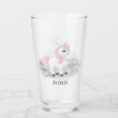leuke Fantasy unicorn voegt naam toe Glas (Achterkant)