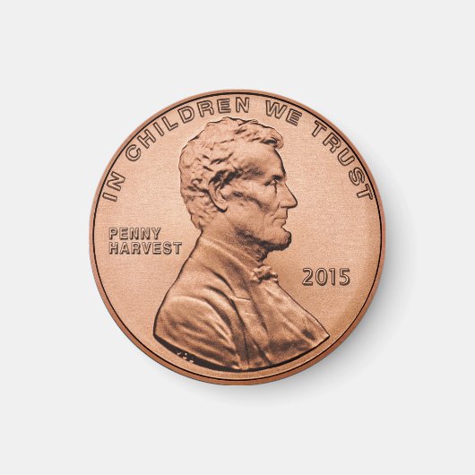 Leuke Faux Penny Coin Koelkast Magnet (Voorkant)