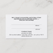 Leuke Faux Roze Folie Hart Klantentrouw Aanbevelingskaartje (Achterkant)