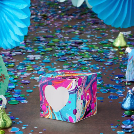 Leuke faux vloeistof giet betegeld patroon bedankdoosjes (Feest)