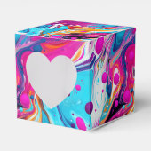 Leuke faux vloeistof giet betegeld patroon bedankdoosjes (Voorkant Zijde)