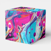 Leuke faux vloeistof giet betegeld patroon bedankdoosjes (Achterkant)