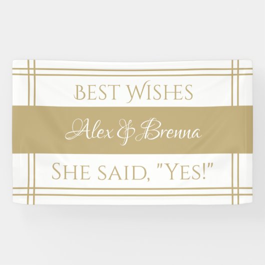 Leuke favoriet! Aangepast verloving Spandoek (Horizontaal)