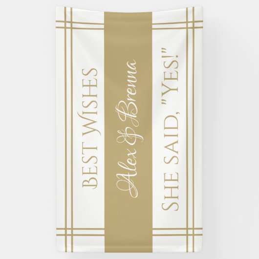 Leuke favoriet! Aangepast verloving Spandoek (Verticaal)