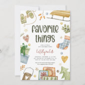 Leuke 'favoriete dingen' Kerstcadeau-uitwisseling Kaart (Voorkant)