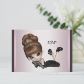 Leuke Favoriete Diva RSVP Kaartje (Staand voorkant)